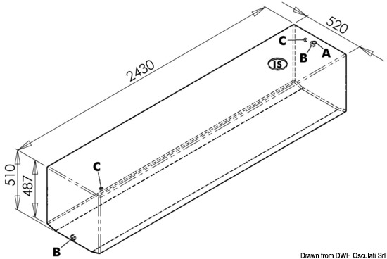 Serbatoio per acqua 600 l